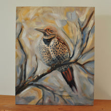 Load image into Gallery viewer, Northern Flicker - 8"x10" Oil Painting on Birch Wood Panel, Wood Finish Siding