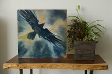 Load image into Gallery viewer, As Above, So Below, 12"x12" Oil on Wood, Wood Side FInish