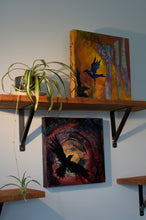 Load image into Gallery viewer, Midnight Sun, 12"x12" Mixed Media on Gallery Wrap Canvas