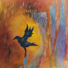Load image into Gallery viewer, Picking up the Pieces, 28"x28" Mixed Media on Slim Wrap Canvas