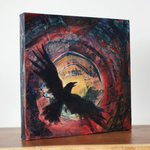 Load image into Gallery viewer, Midnight Sun, 12"x12" Mixed Media on Gallery Wrap Canvas