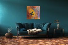 Load image into Gallery viewer, Picking up the Pieces, 28"x28" Mixed Media on Slim Wrap Canvas