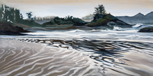Load image into Gallery viewer, Silver & Gold, 36"x18" Acrylic on Gallery Wrap Canvas