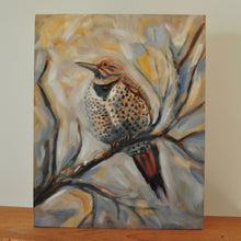 Load image into Gallery viewer, Northern Flicker - 8&quot;x10&quot; Oil Painting on Birch Wood Panel, Wood Finish Siding
