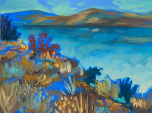 Kal Lake Study 1 12"x9" Oil on Deep Canvas, Wrap Around